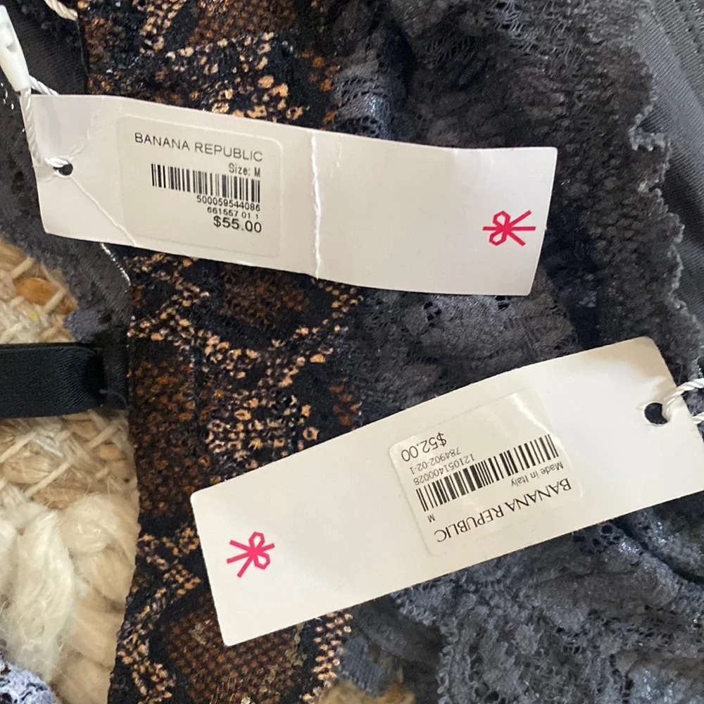 NWT 2 Medium Cosabella Bralette Lace animal print Nude flirty bandeau strapless - Picture 9 of 10